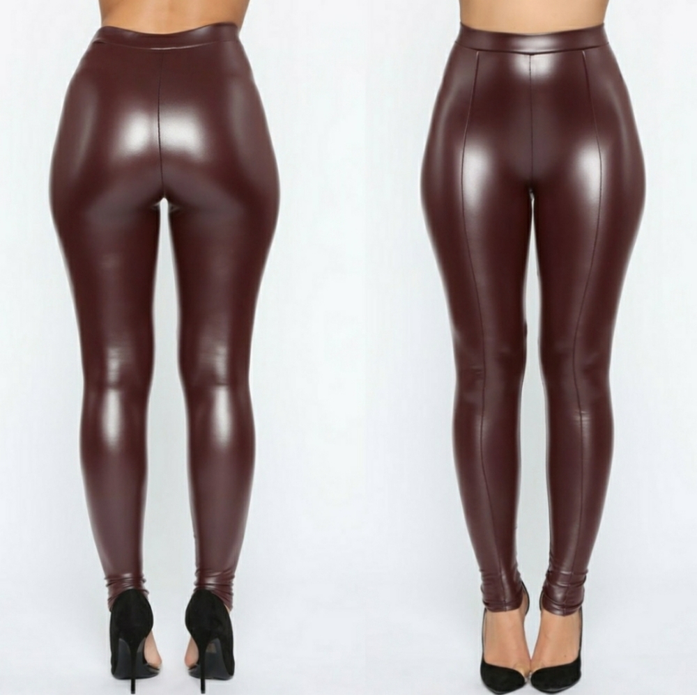 |New| Fashion Nova Stretch PU Legging - Picture 3 of 4